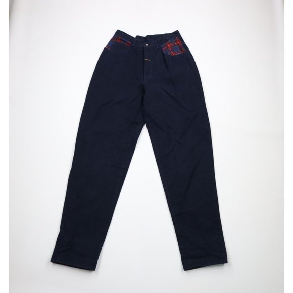 NOS Vintage 90s Streetwear Mens 30x34 Baggy Loose Fit Flip Cuff Denim Jeans Blue